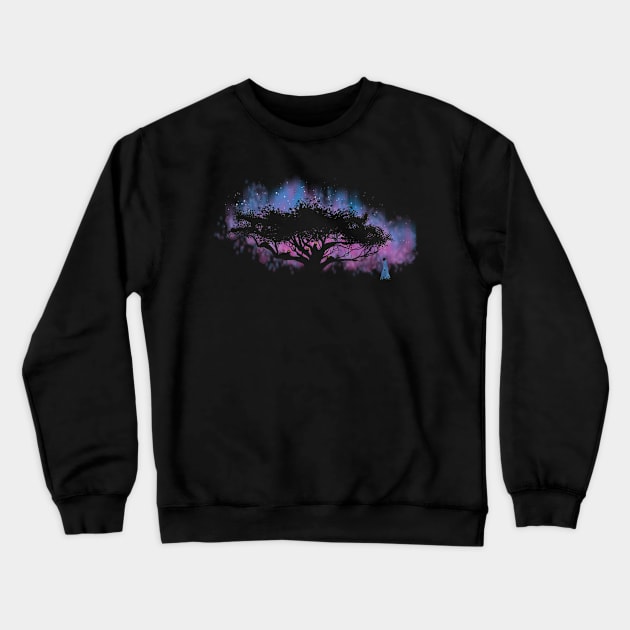 Black Panther Tree Crewneck Sweatshirt by Natural 20 Shirts